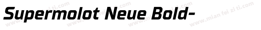 Supermolot Neue Bold字体转换